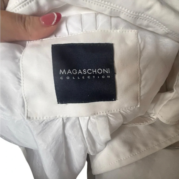 Magaschoni Collection Women’s White Jacket Size 12 Designer Business Spring - Picture 7 of 9